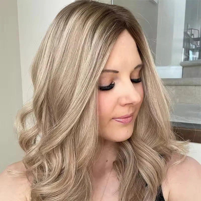 Soft Light Ash Sandy Blonde Waves