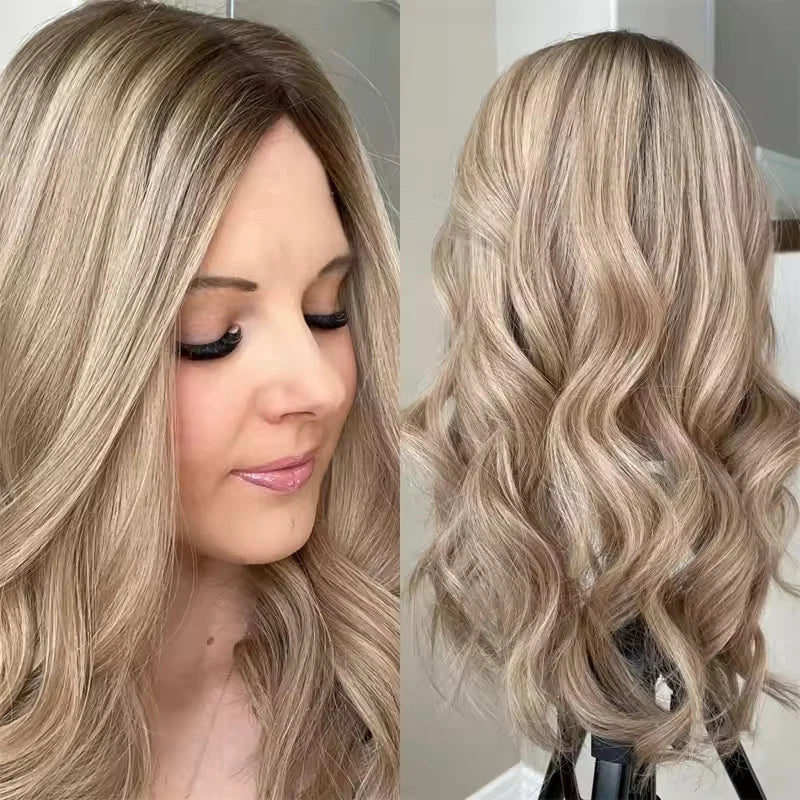 Soft Light Ash Sandy Blonde Waves