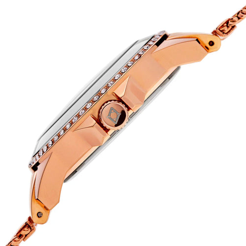 Stylish Akribos XXIV Rose-Tone Watch